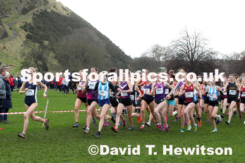 Womens long race  2020 BUCS Cross Country Champs., Edinburgh.  Photo: David T. Hewitson/Sports for All Pics